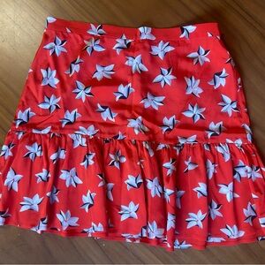 Joie Floral mini skirt with ruffle